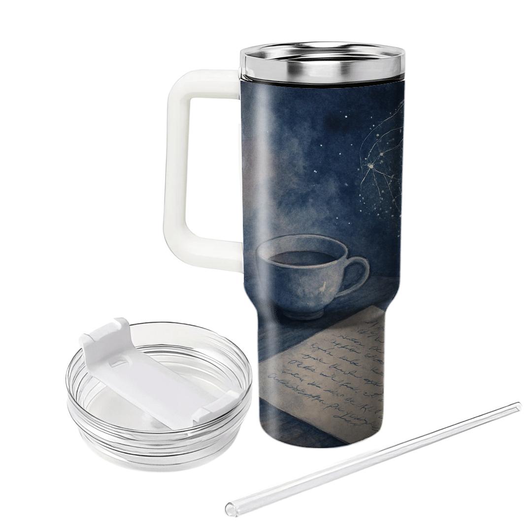 The Ink Of Her Heart: A Letter Written In Starlight custom tumblers
