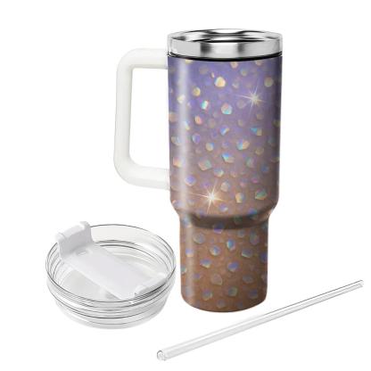Prismatic Sequin Sunrise Gradient personalized tumblers