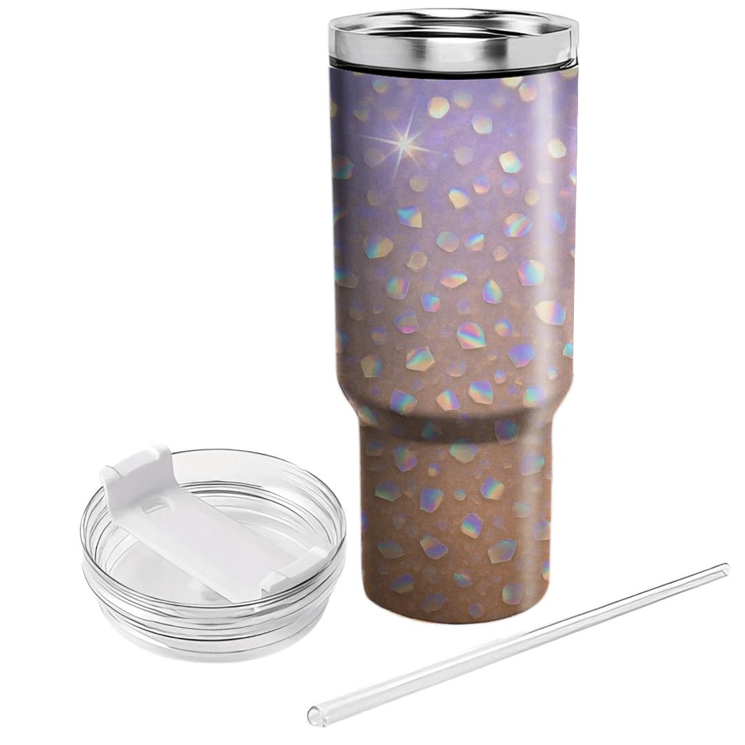 Prismatic Sequin Sunrise Gradient personalized tumblers
