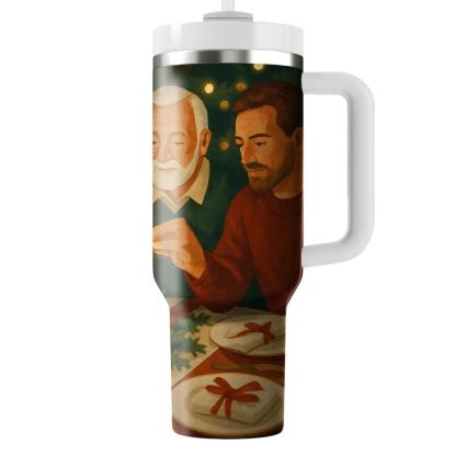 Candles On The Evergreen Table tumblers with lids