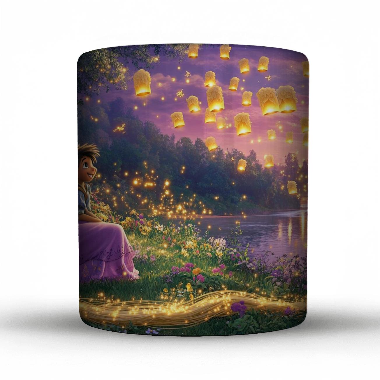 Rapunzel And Pascal Lantern Meadow Dream Disney Inspired gift mugs for occasions