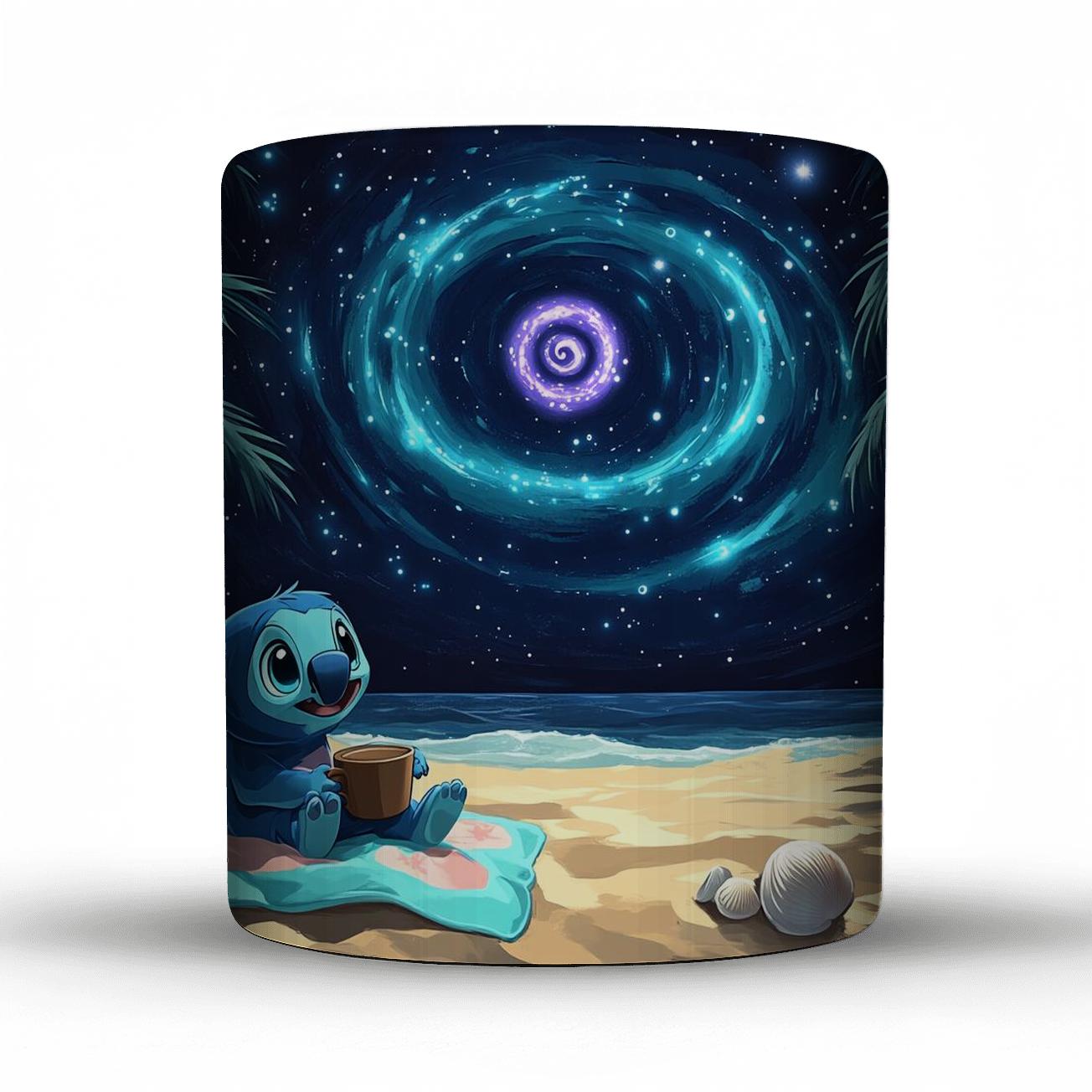 Stitch Cosmic Beach Campout Disney Inspired insulated thermal mugs