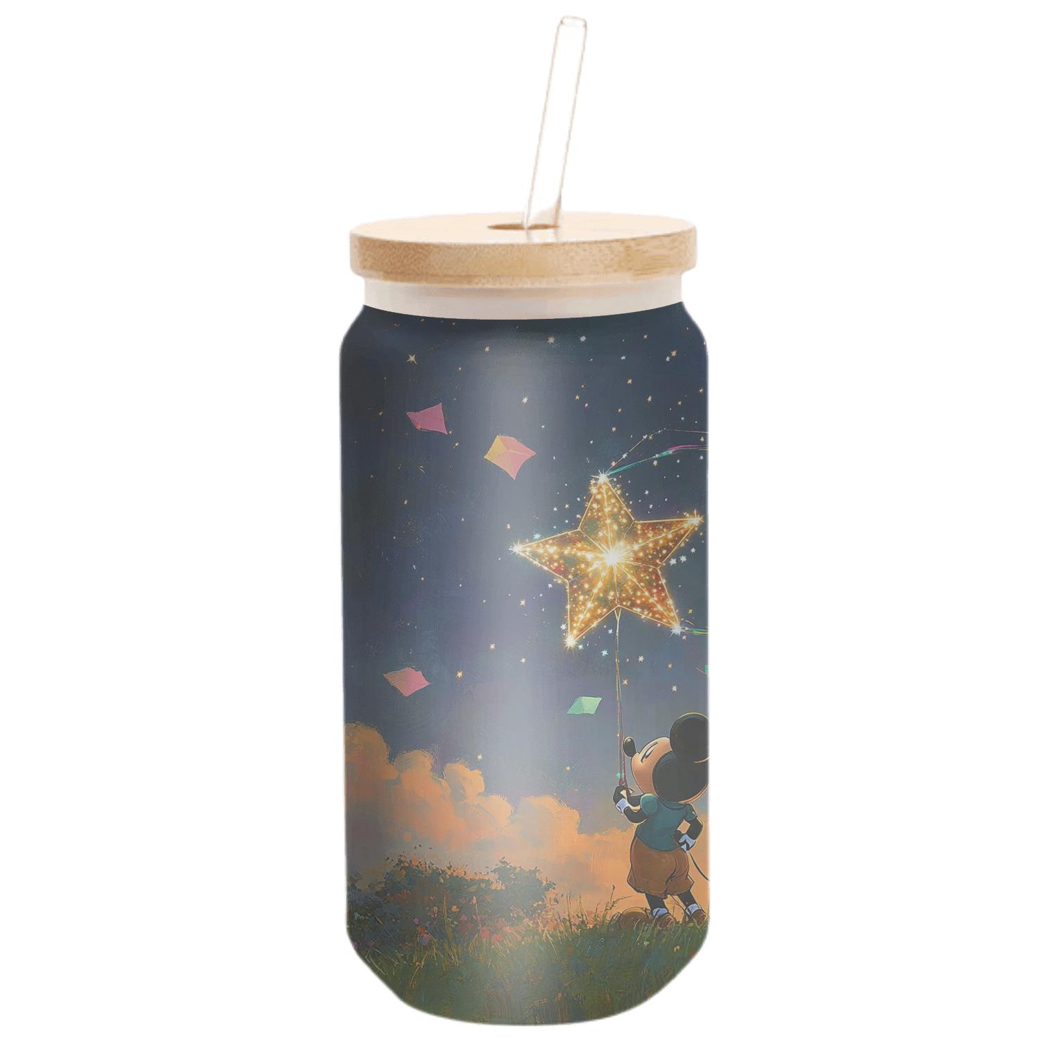 Mickey Mouse Cosmic Kite Parade Disney Inspired textured glass