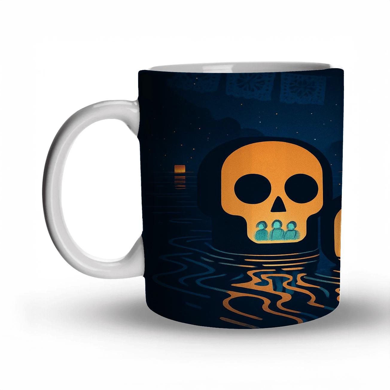 Quantum Lantern Procession Obon Meets Day Of The Dead travel mugs with handles
