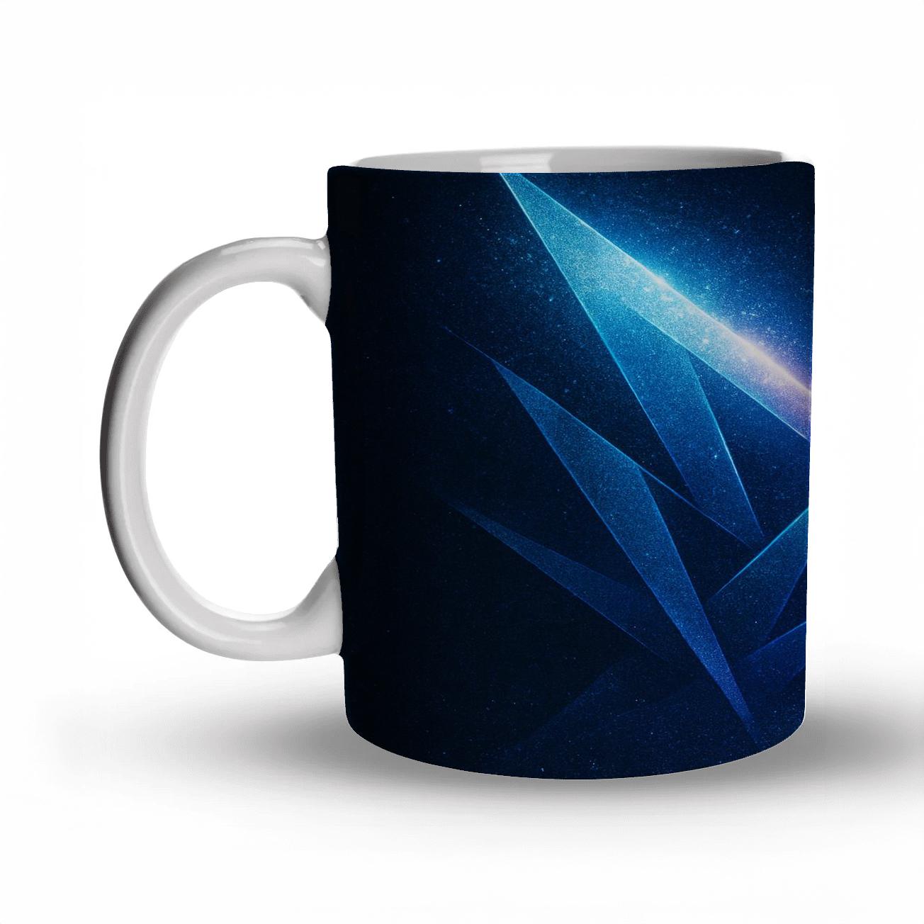 Sapphire Disco Prism Veil ceramic coffee mugs