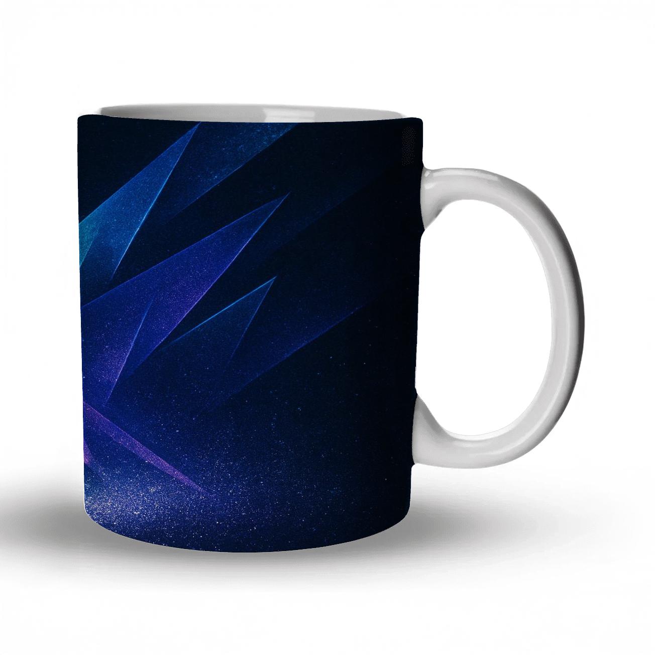 Sapphire Disco Prism Veil ceramic coffee mugs