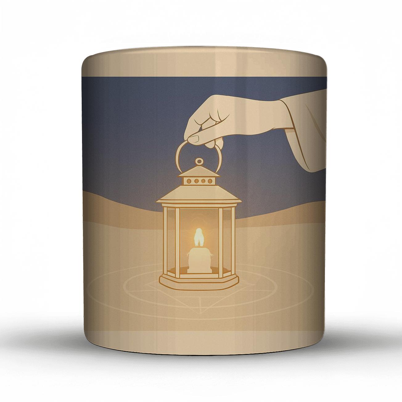Sanctuary Lantern In The Quiet Desert novelty coffee mugs