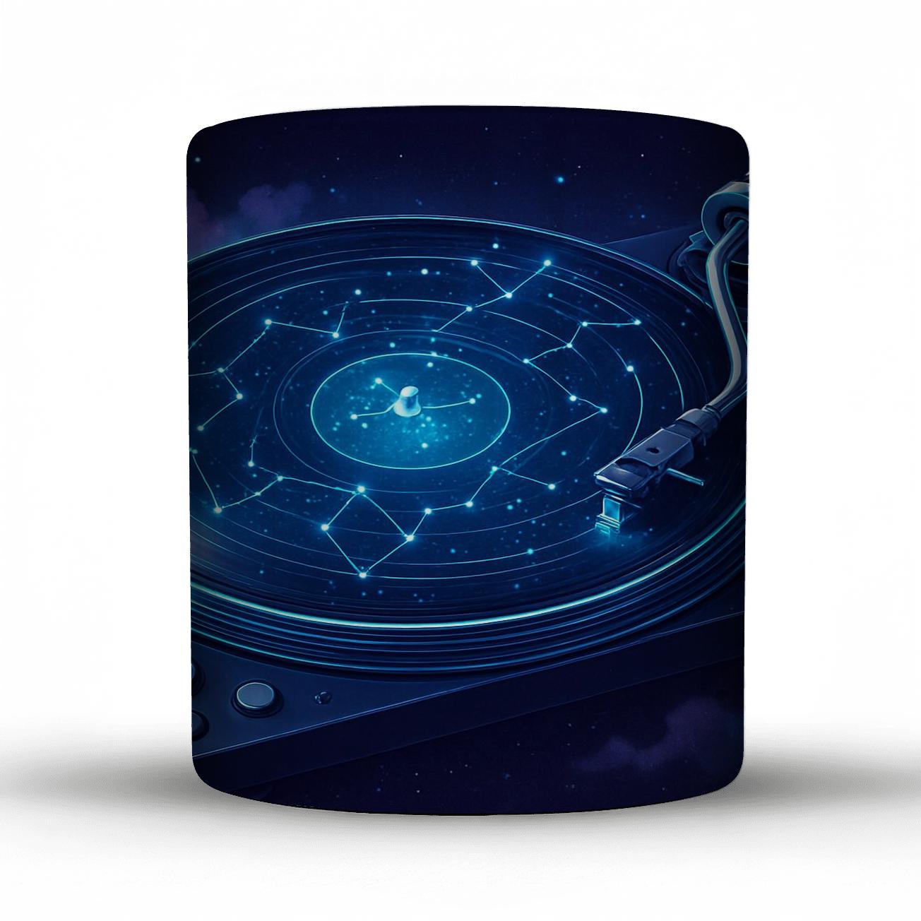 Celestial DJ Turntable Constellations personalized mugs
