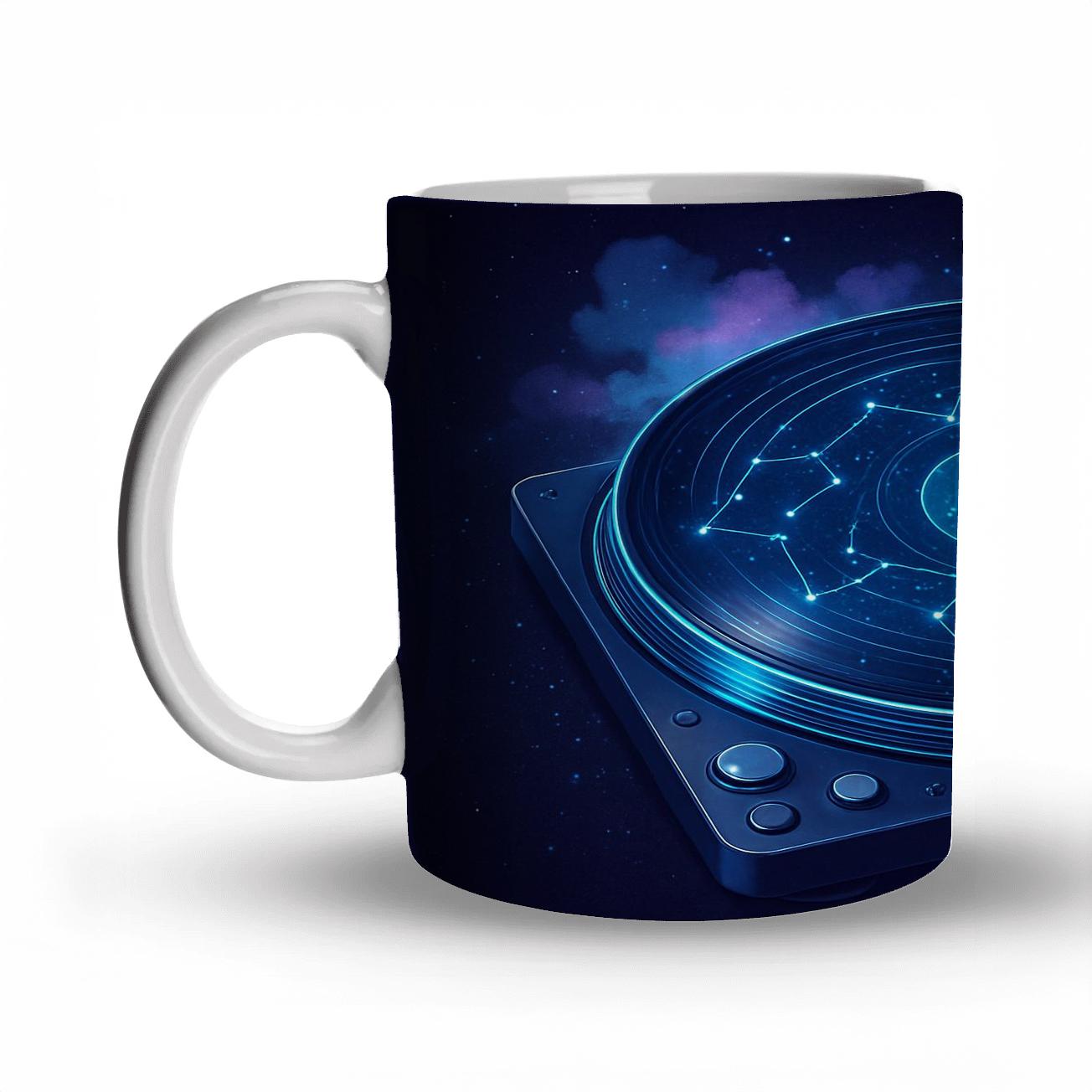 Celestial DJ Turntable Constellations personalized mugs