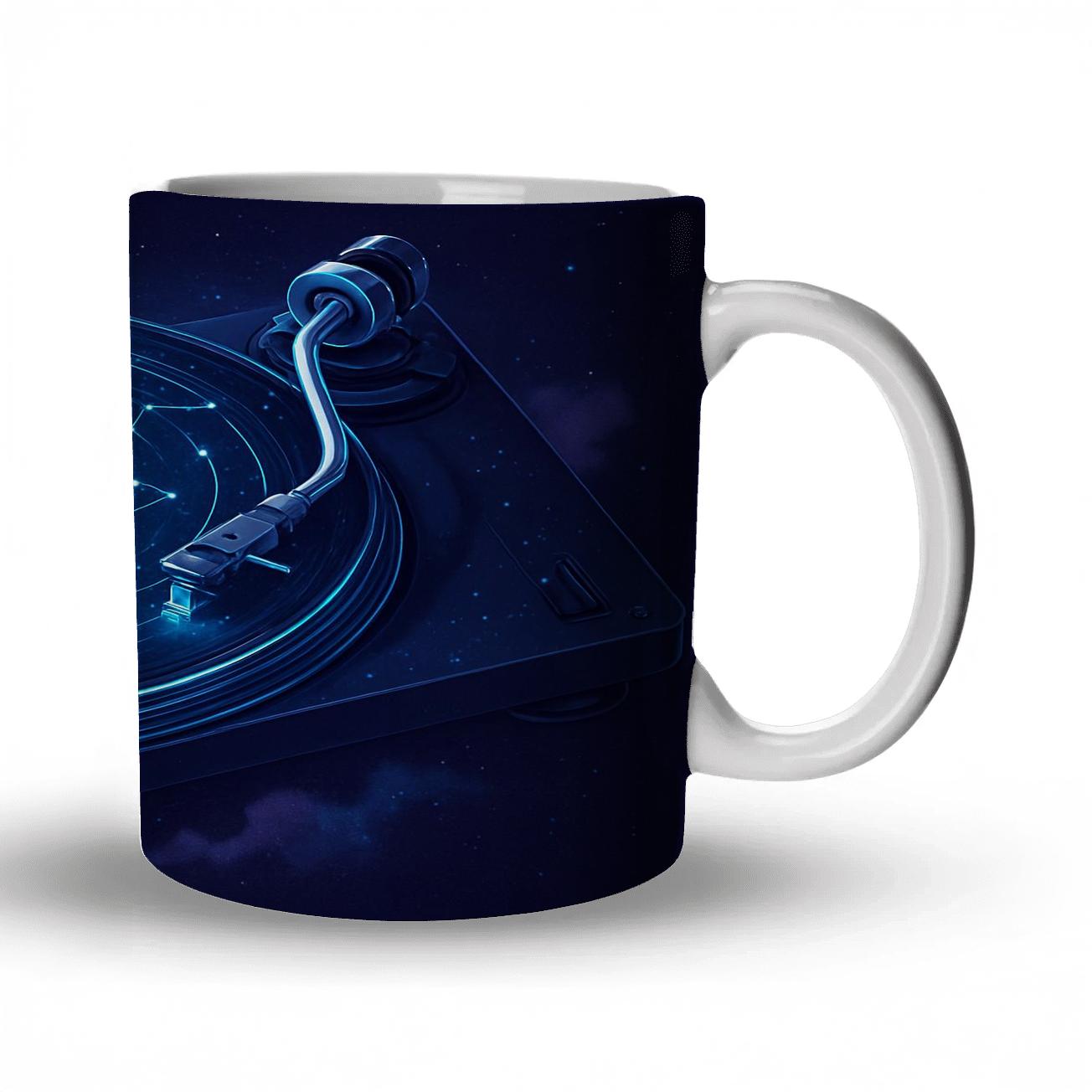 Celestial DJ Turntable Constellations personalized mugs