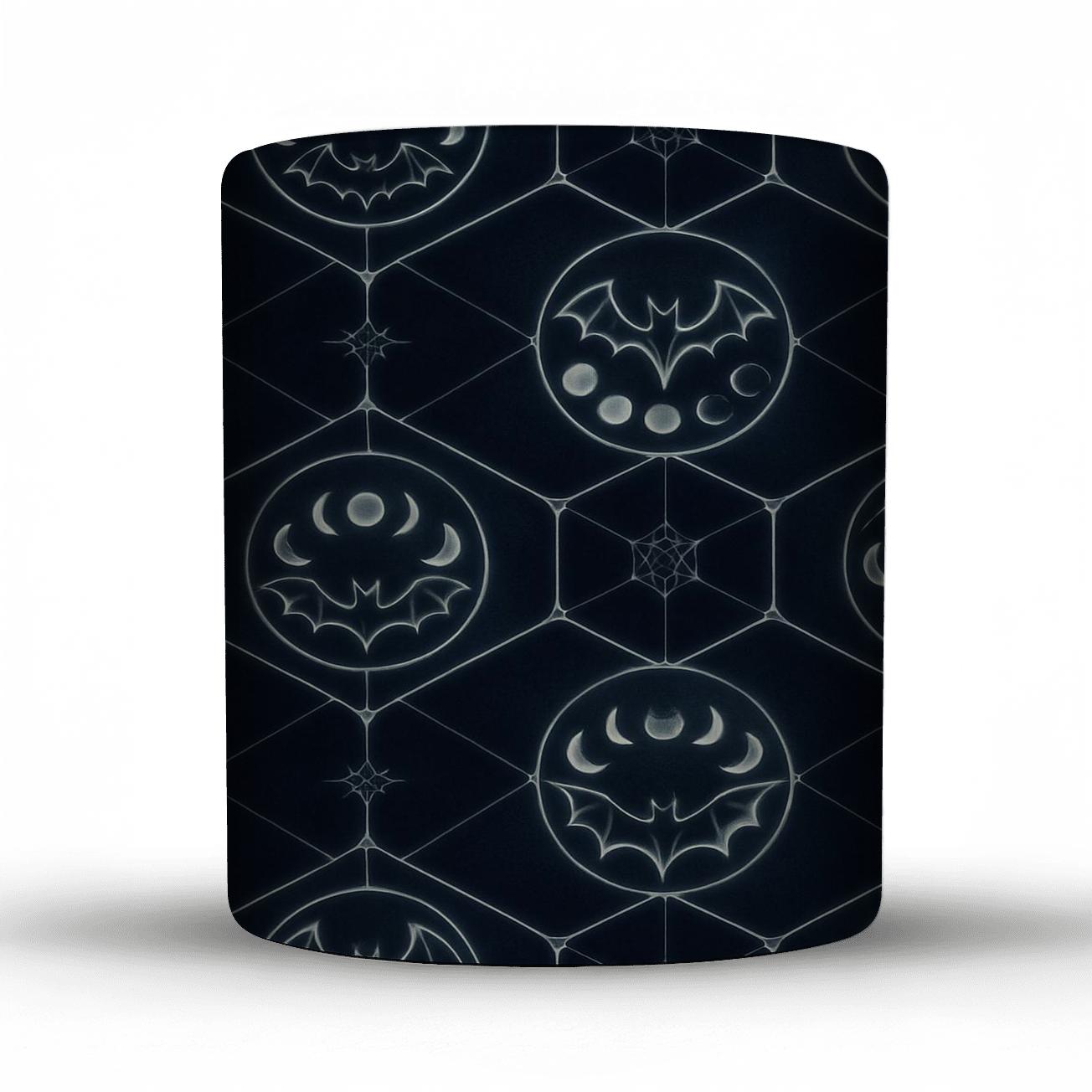 Moon Phase Bat Mandala Lattice decorative mug sets