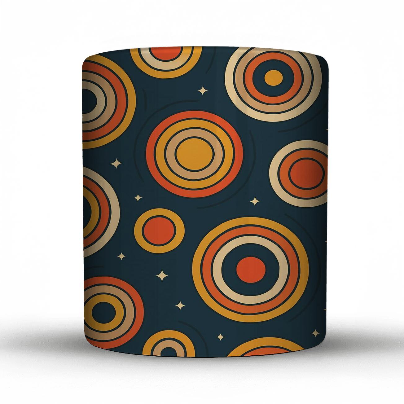 Vinyl Record Orbit Rings ceramic coffee mugs