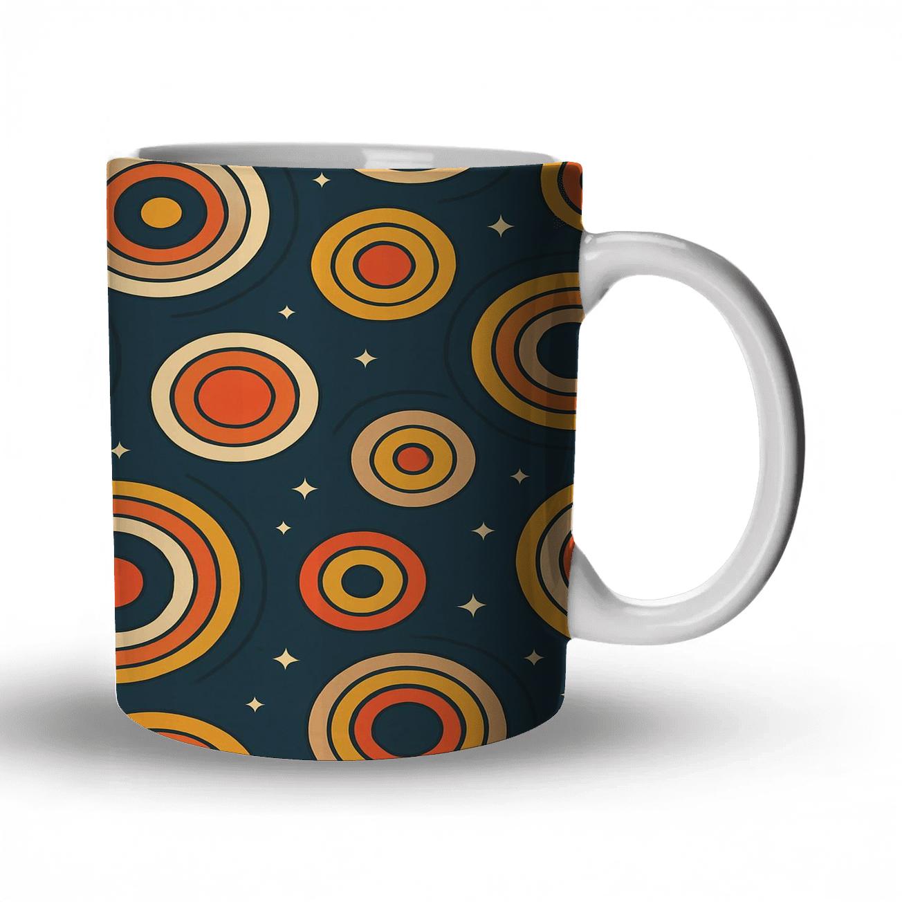 Vinyl Record Orbit Rings ceramic coffee mugs