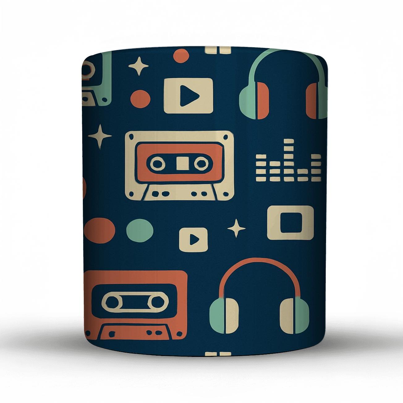 Cassette Deck Minimal Icons premium drinkware mugs