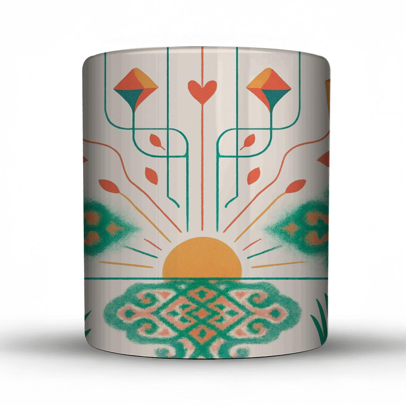 Solar Equinox Color Loom Nowruz Meets Holi personalized mugs