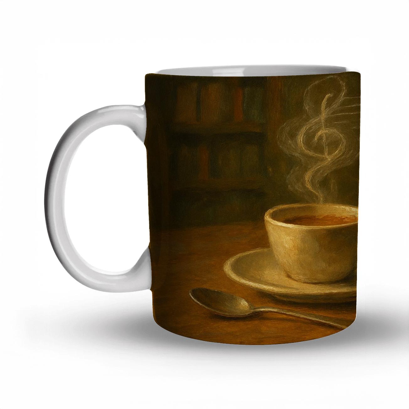 Library Cafe Espresso Still Life insulated thermal mugs