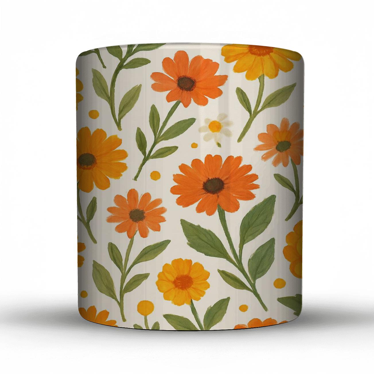 Citrus Marigold Market Scatter personalized mugs