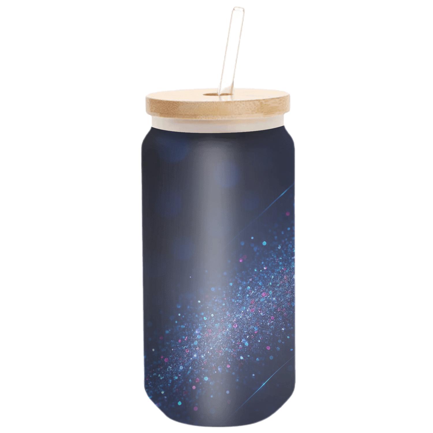 Sapphire Nightclub Glitter Cascade artisan blown glass drinkware