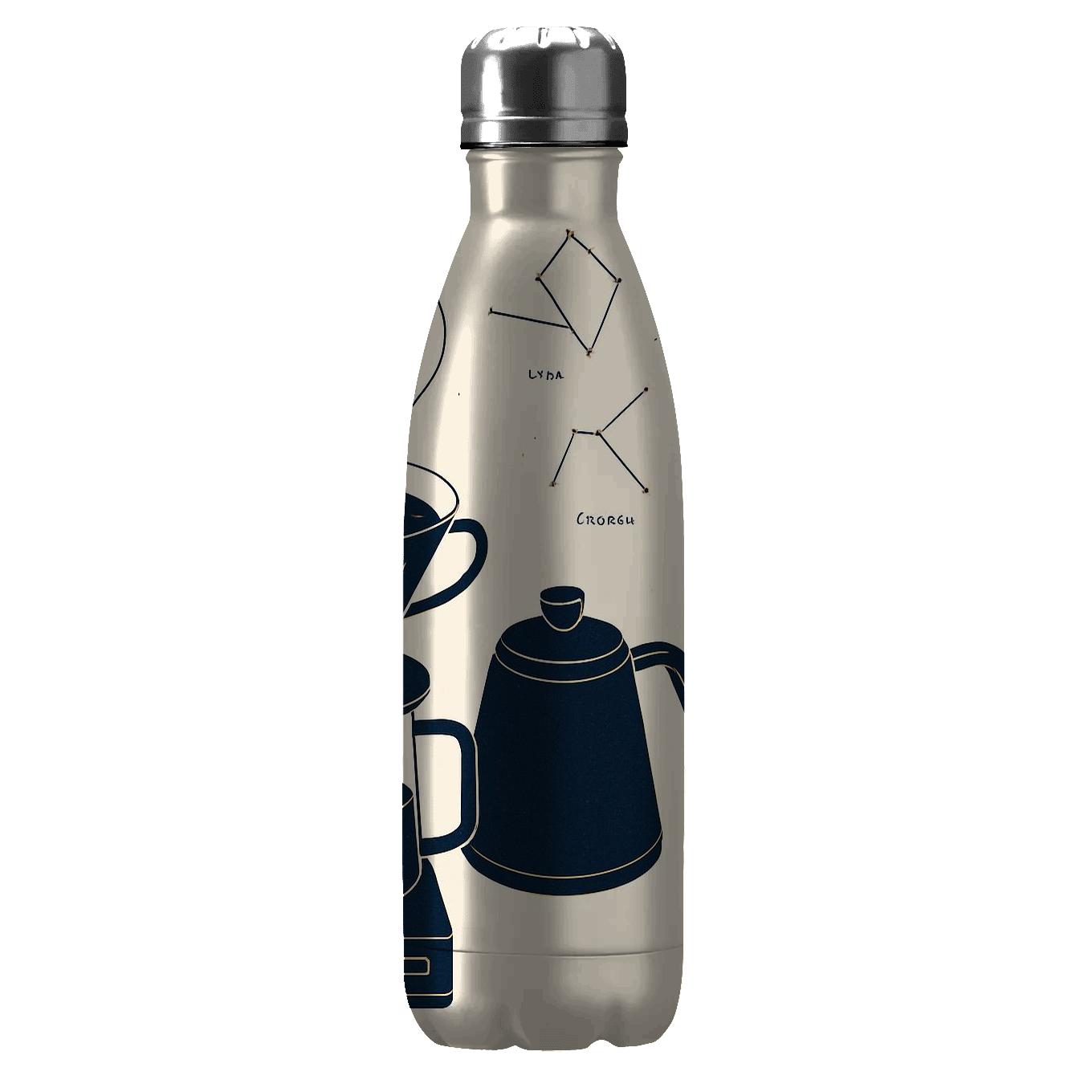Constellation Pour Over Blueprint water bottles with lids