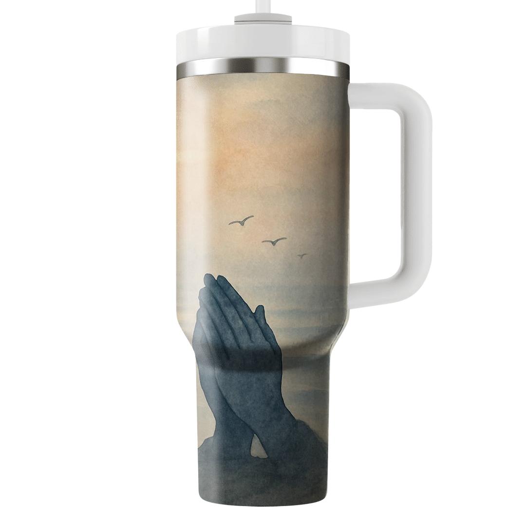Lighthouse Prayer At Dawn insulated tumblers