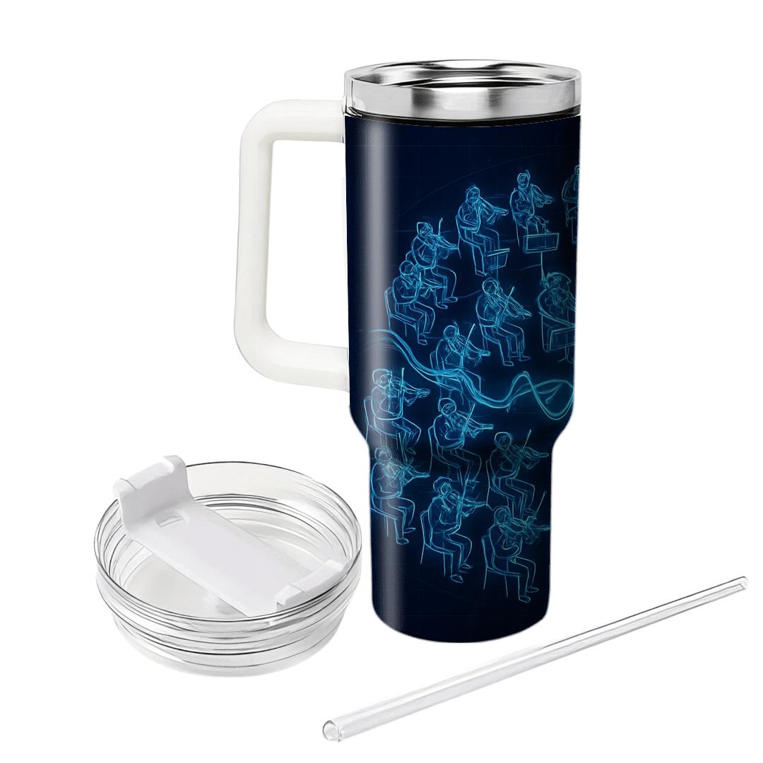 Orchestra Neon Blueprint decorative tumblers