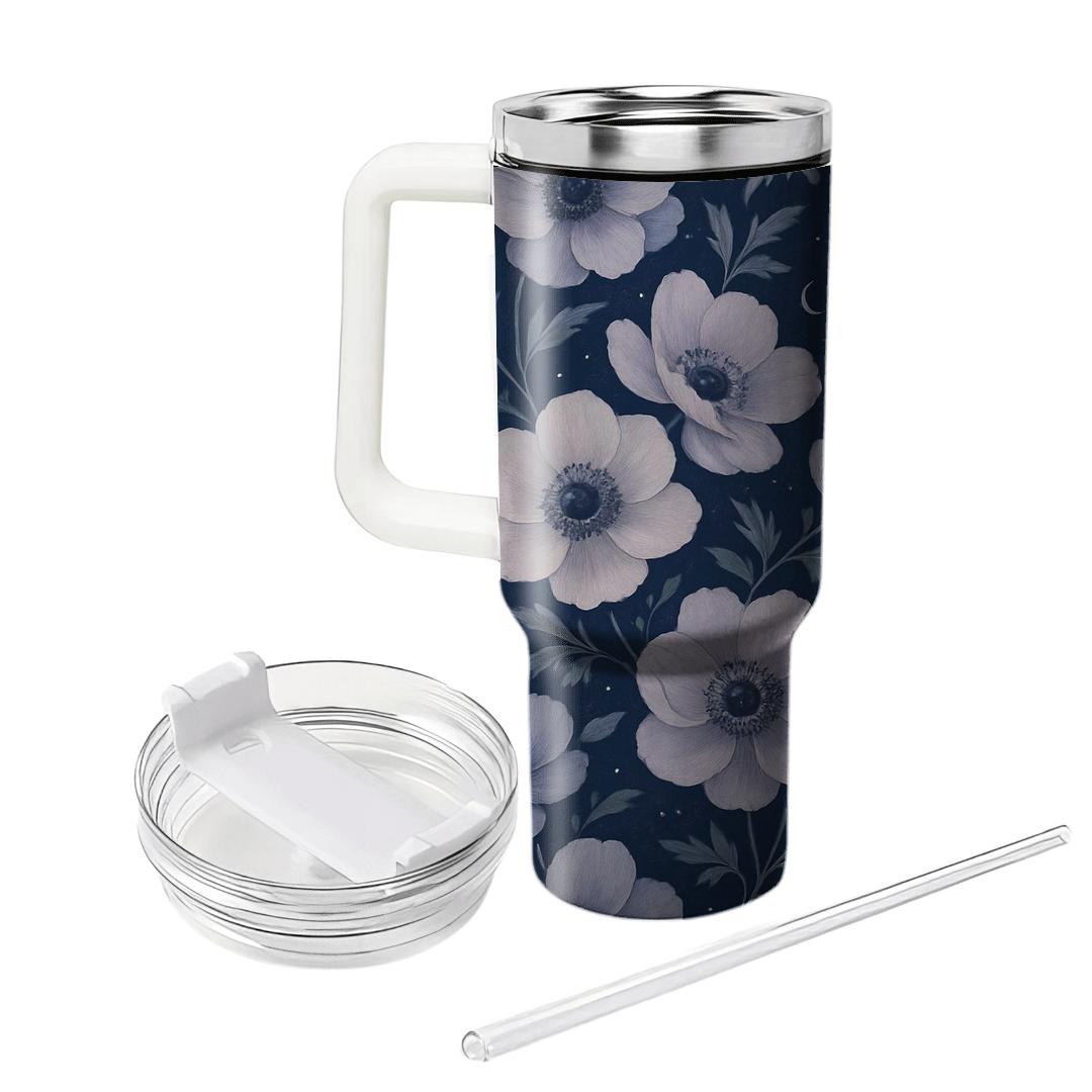 Moonlit Anemone Tapestry travel tumblers