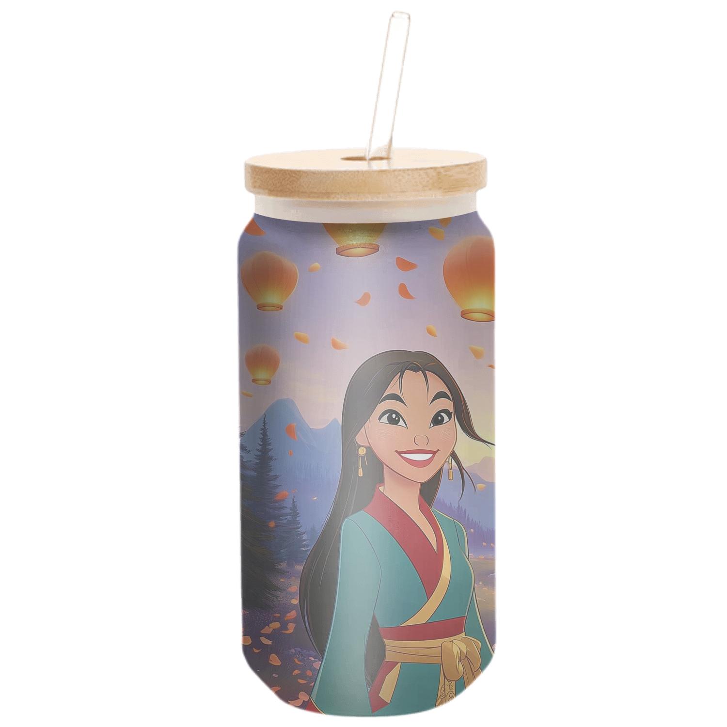 Mulan Lantern Valley Adventure Disney Inspired custom engraved glassware