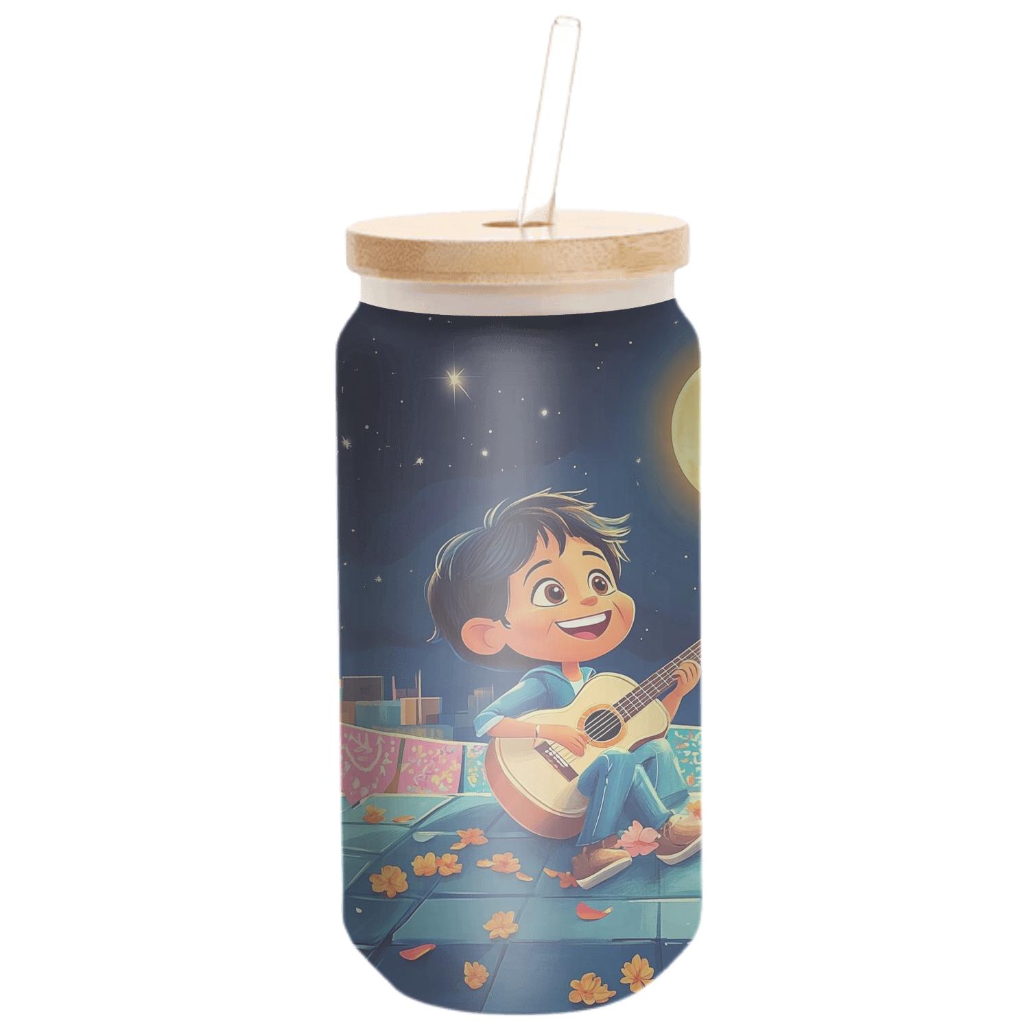 Miguel Moonlit Music Plaza Disney Inspired handcrafted glassware drinkware