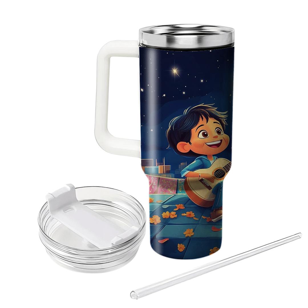 Miguel Moonlit Music Plaza Disney Inspired custom tumblers