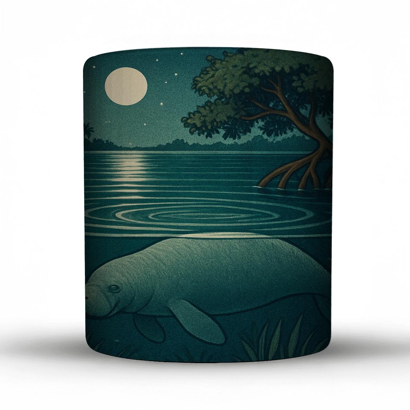 Mangrove Moonrise Manatee Drift insulated thermal mugs