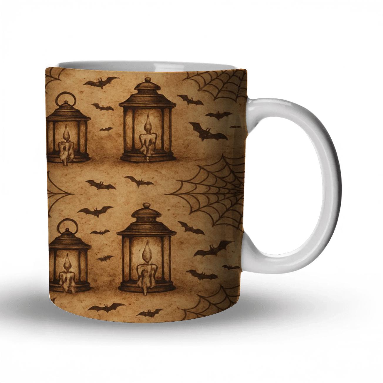 Sepia Lantern And Cobweb Horizon Bands custom printed mugs