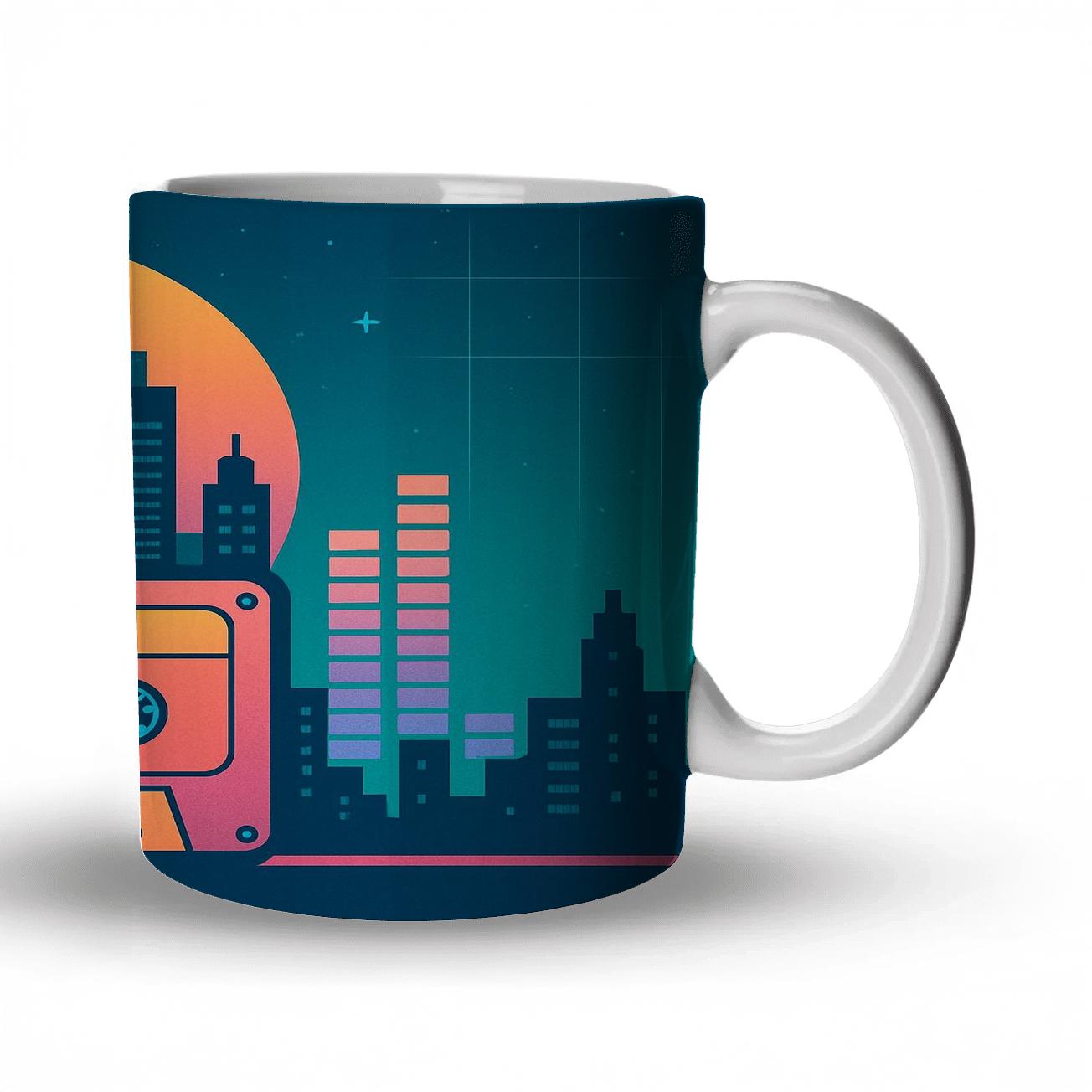 Cassette Skyline Frequency premium drinkware mugs