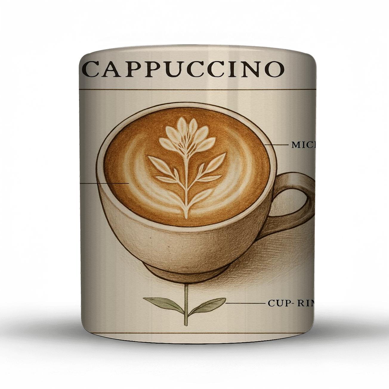 Latte Foam Botanical Specimen novelty coffee mugs