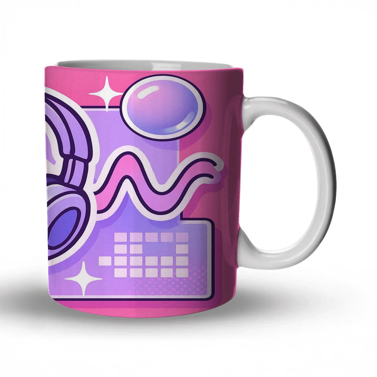 Y2K Pop Hologram Headphones Collage premium drinkware mugs