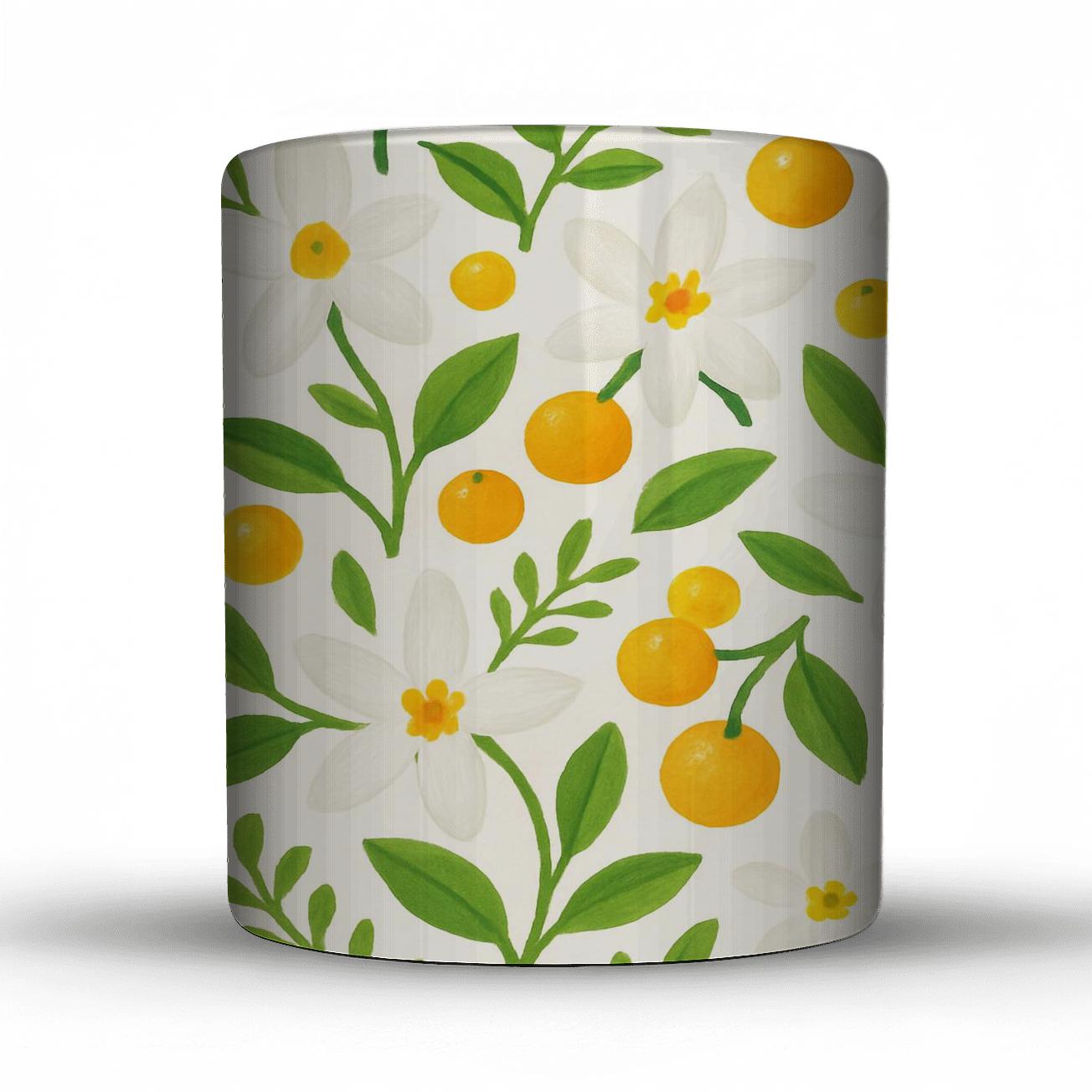Citrus Blossom Market Scatter premium drinkware mugs