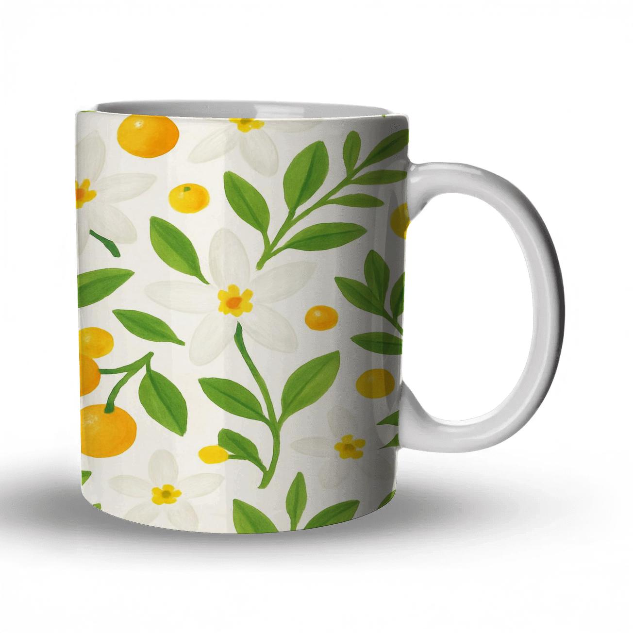 Citrus Blossom Market Scatter premium drinkware mugs