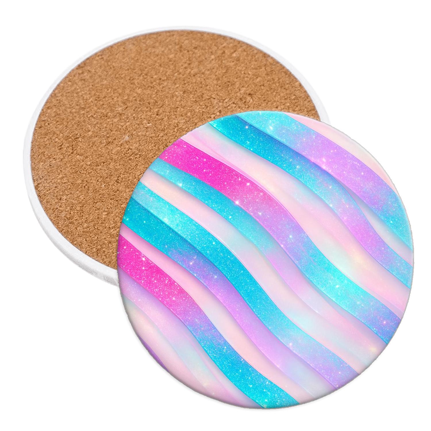 Iridescent Prism Sequin Cascade stone coaster collections