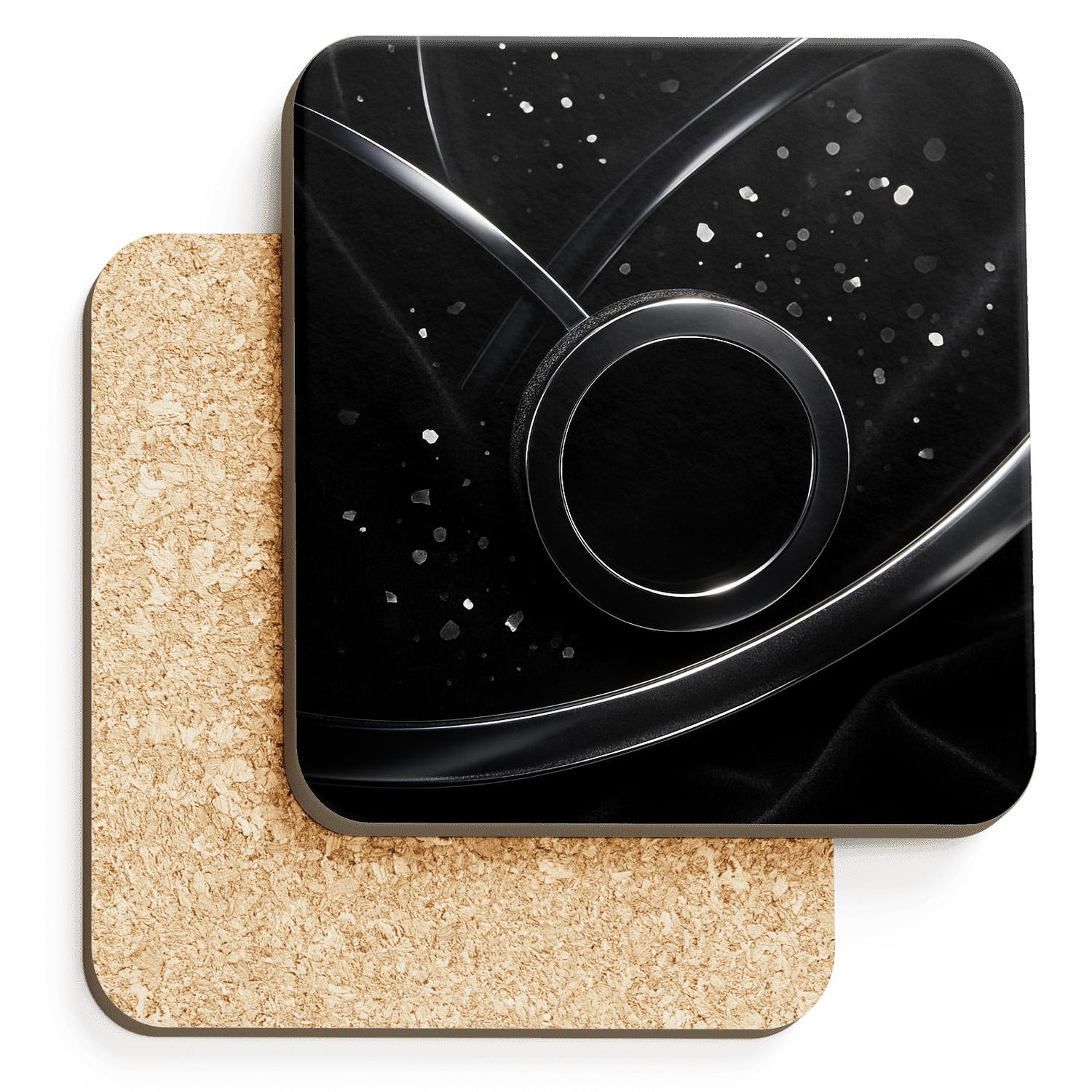 Velvet Chrome Confetti Eclipse decorative beverage coasters