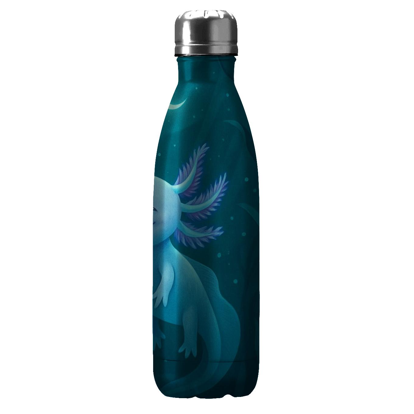 Bioluminescent Axolotl Lagoon unique water bottles