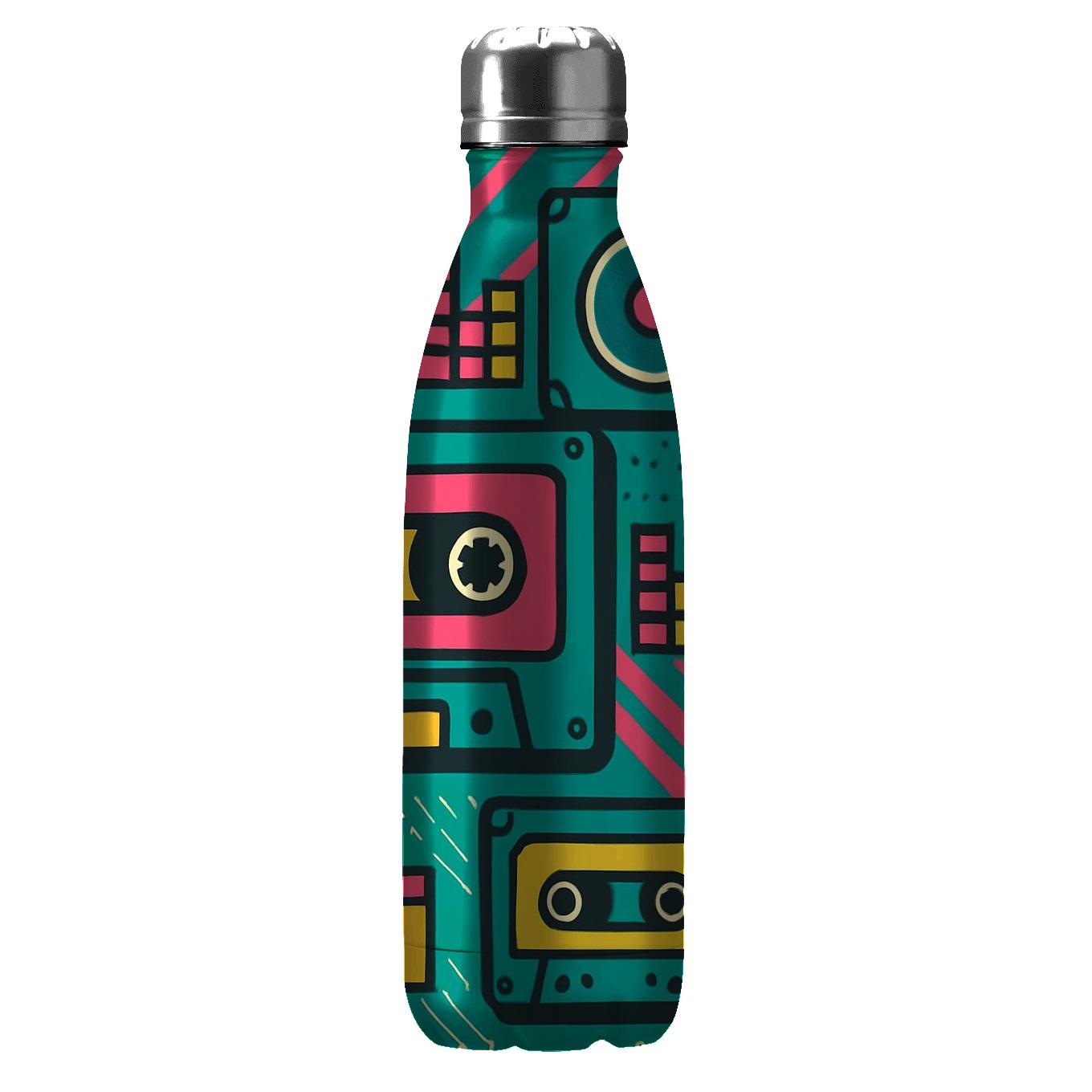 Cassette Deck Geometry Pop personalized water bottles