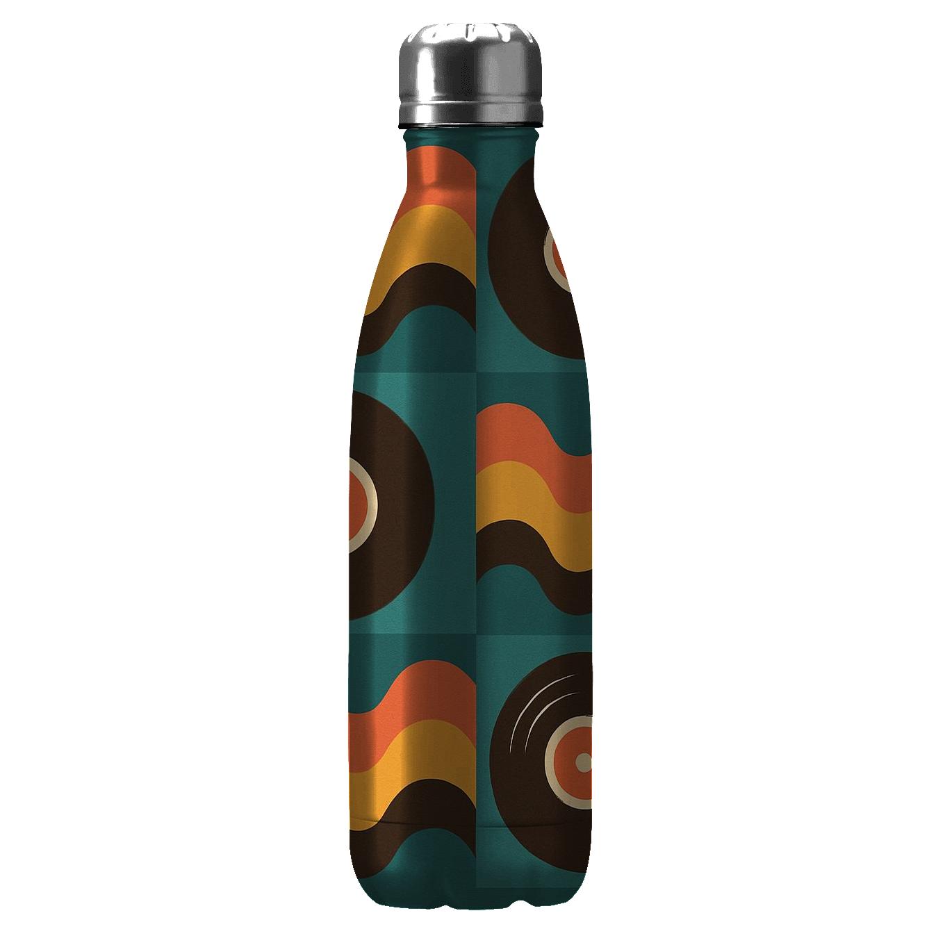 Vintage Vinyl Wave Grid insulated water bottles