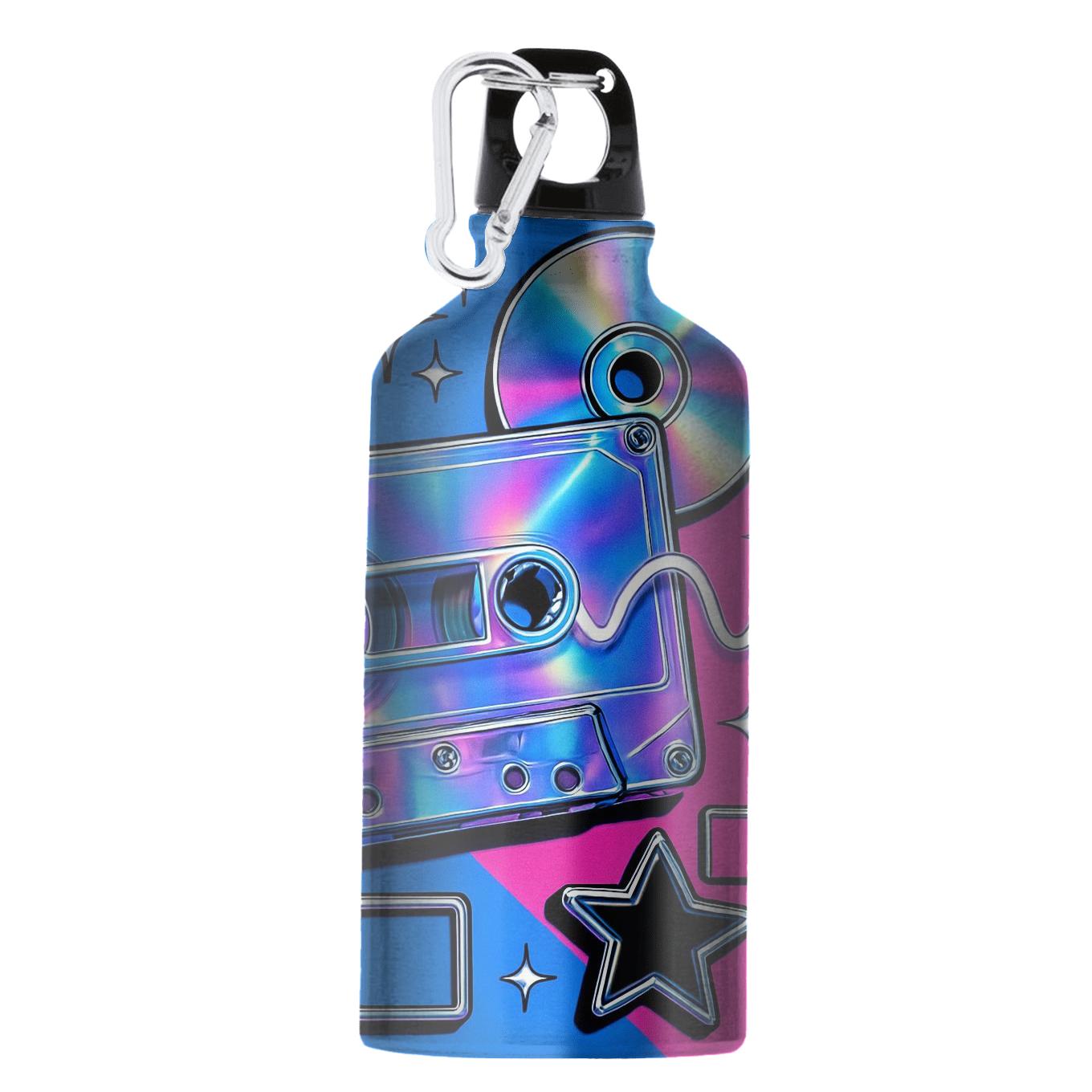Y2K Cyber Mixtape Waveform Collage personalized sports bottles