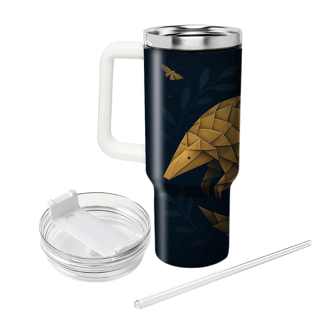 Origami Pangolin Night Garden decorative tumblers