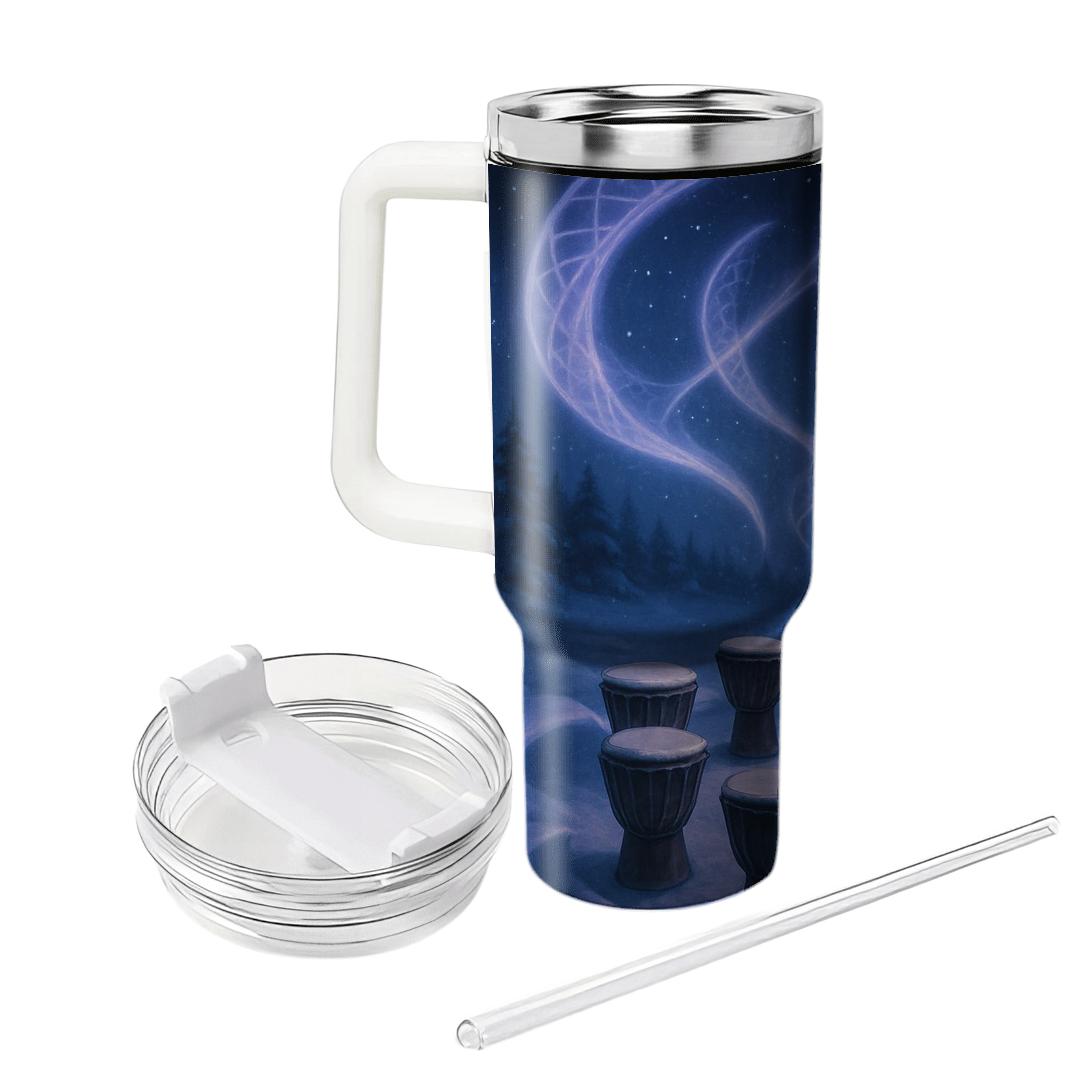 Aurora Drum Eid Snow Night decorative tumblers