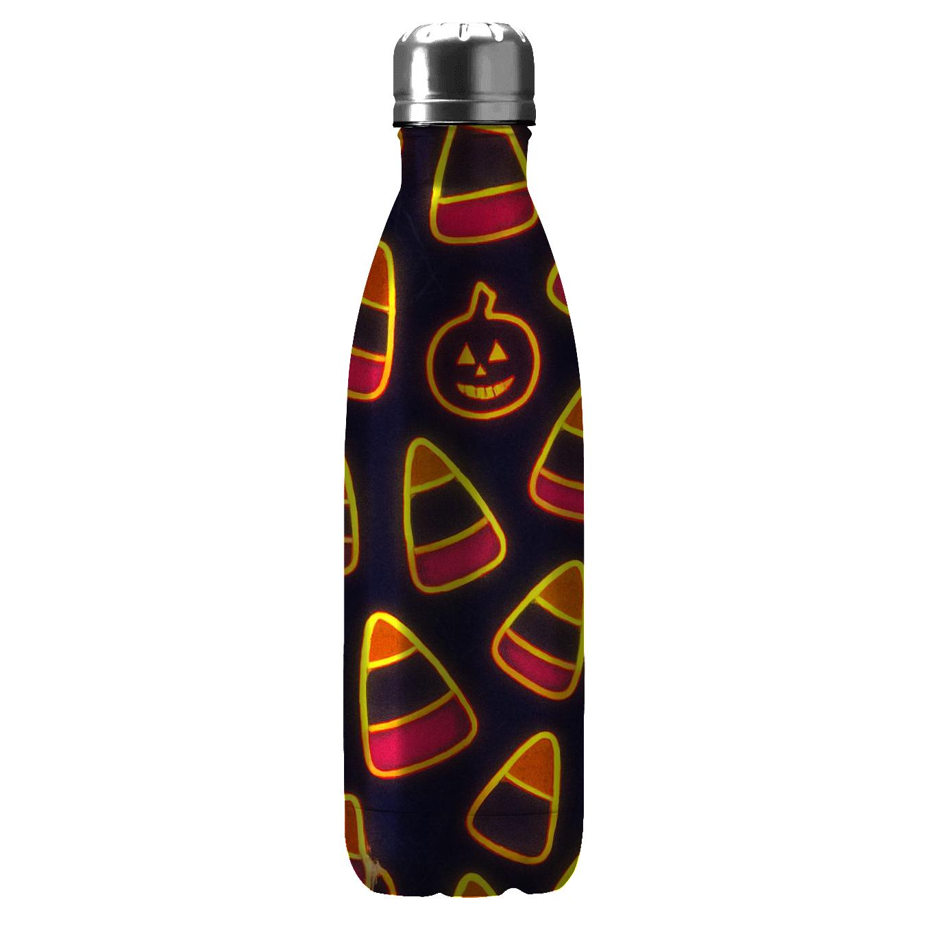 Neon Horror Carnival Candy Corn Diagonal Array travel water bottles