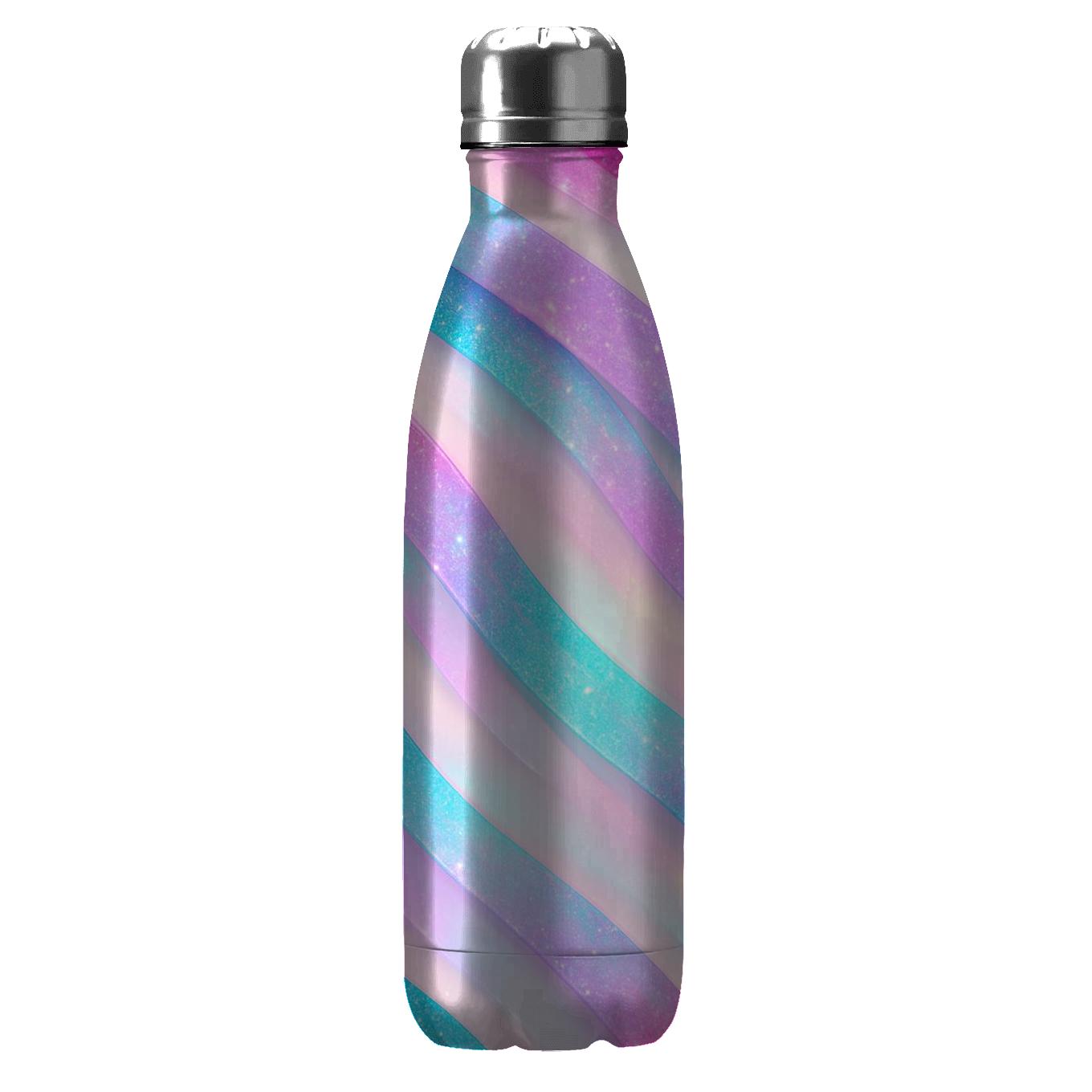 Iridescent Prism Sequin Cascade decorative water bottles