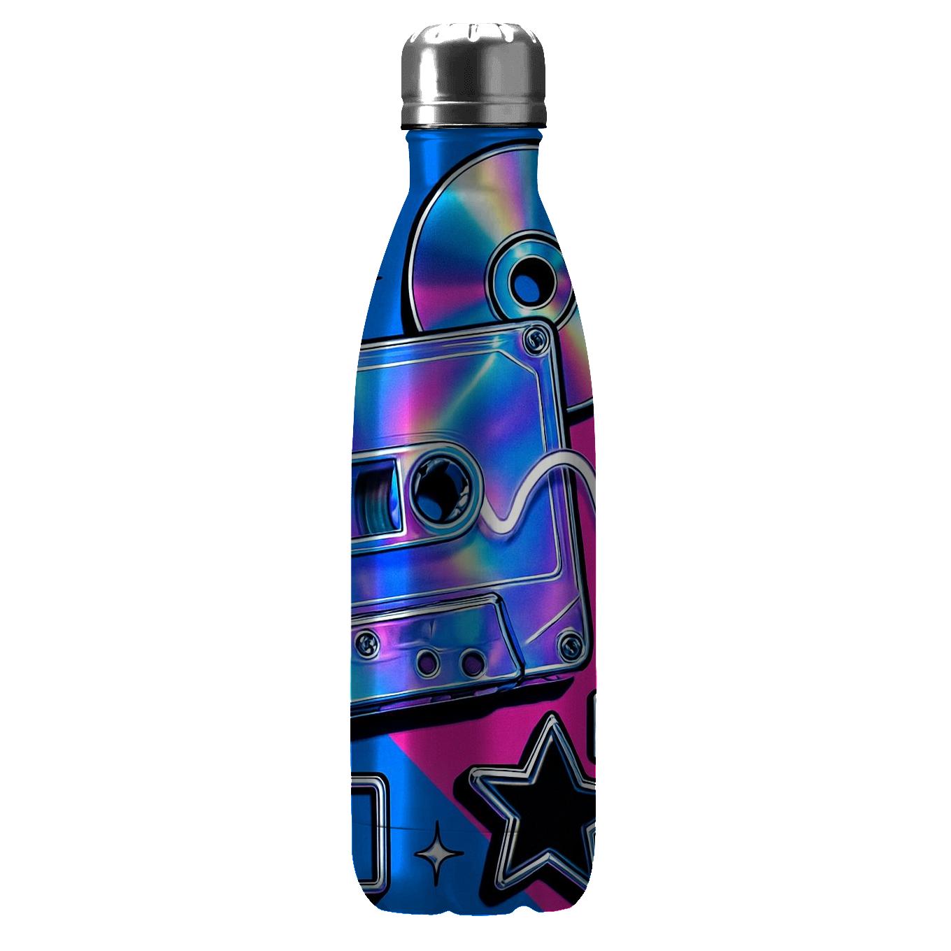 Y2K Cyber Mixtape Waveform Collage insulated water bottles