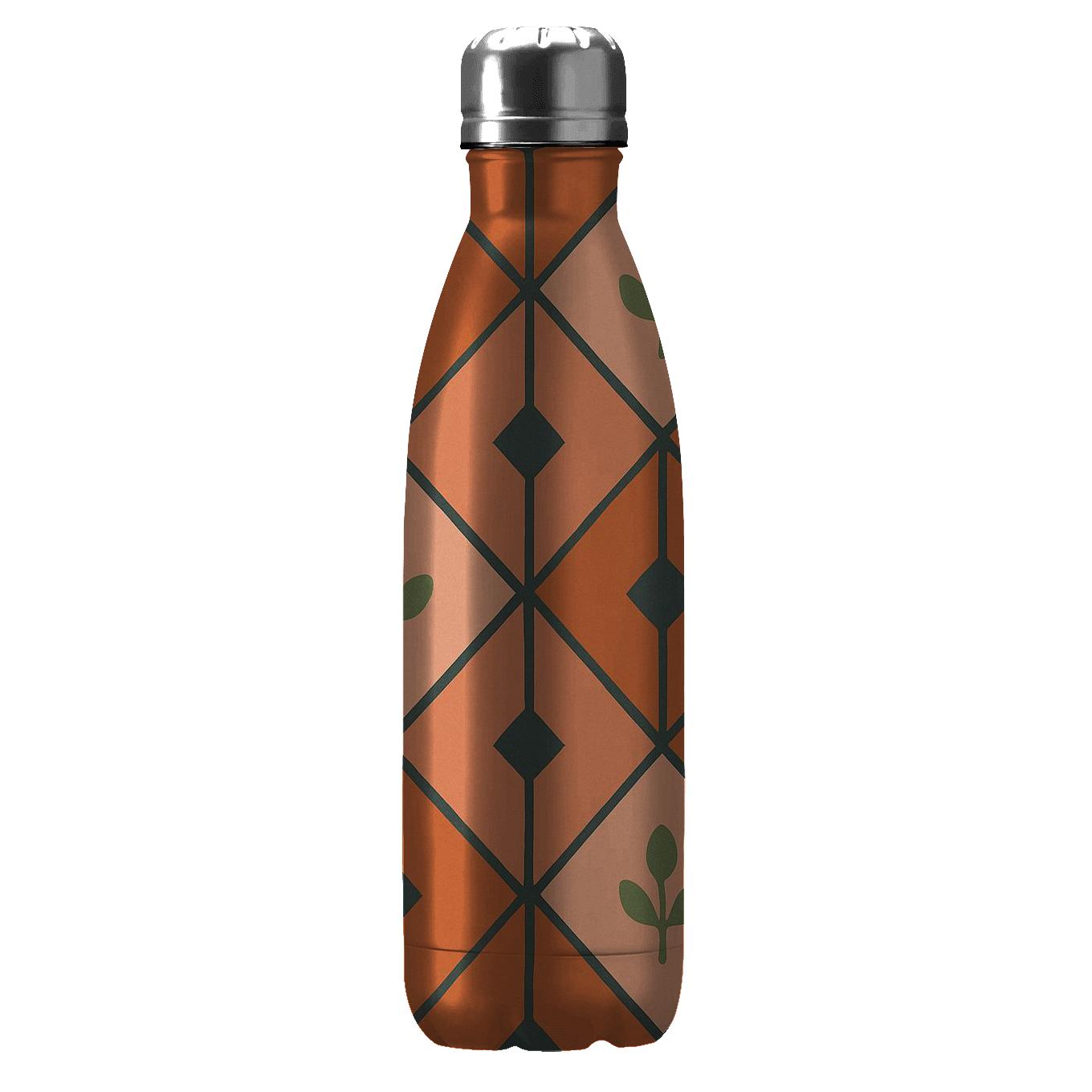 Terracotta Kite Mosaic With Sage Seedpods travel water bottles
