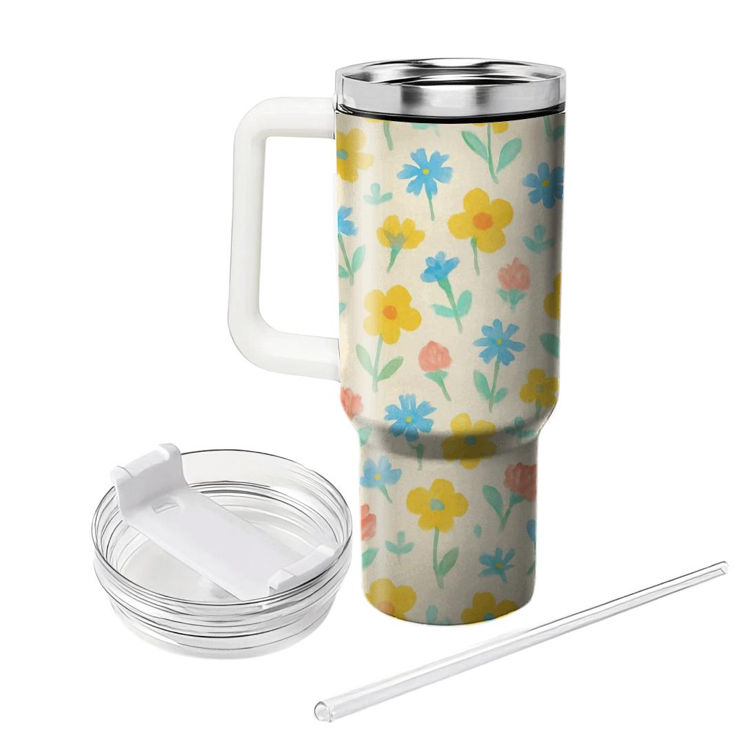 Citrus Meadow Wildflower Scatter personalized tumblers