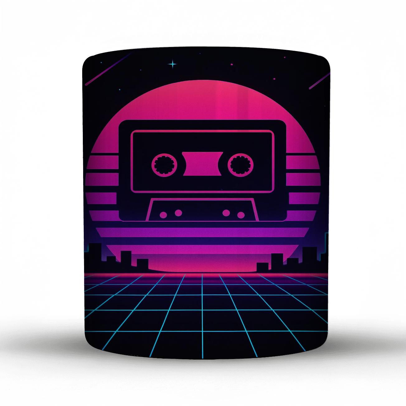 Cassette Skyline Grid travel mugs with handles